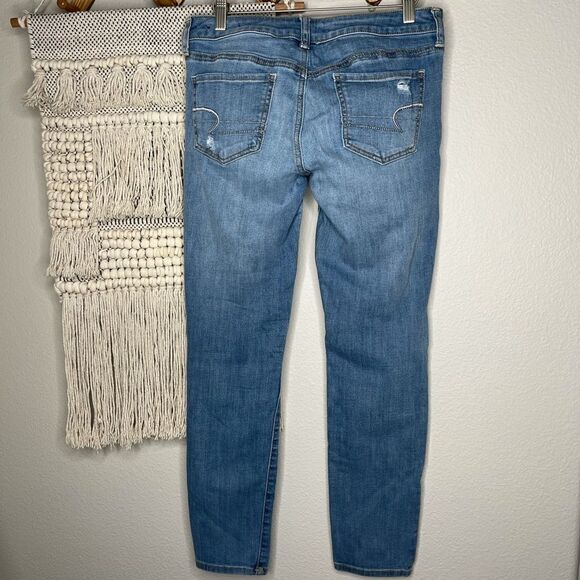 American Eagle Jegging Distressed Jeans Size 8 - Picture 3 of 4